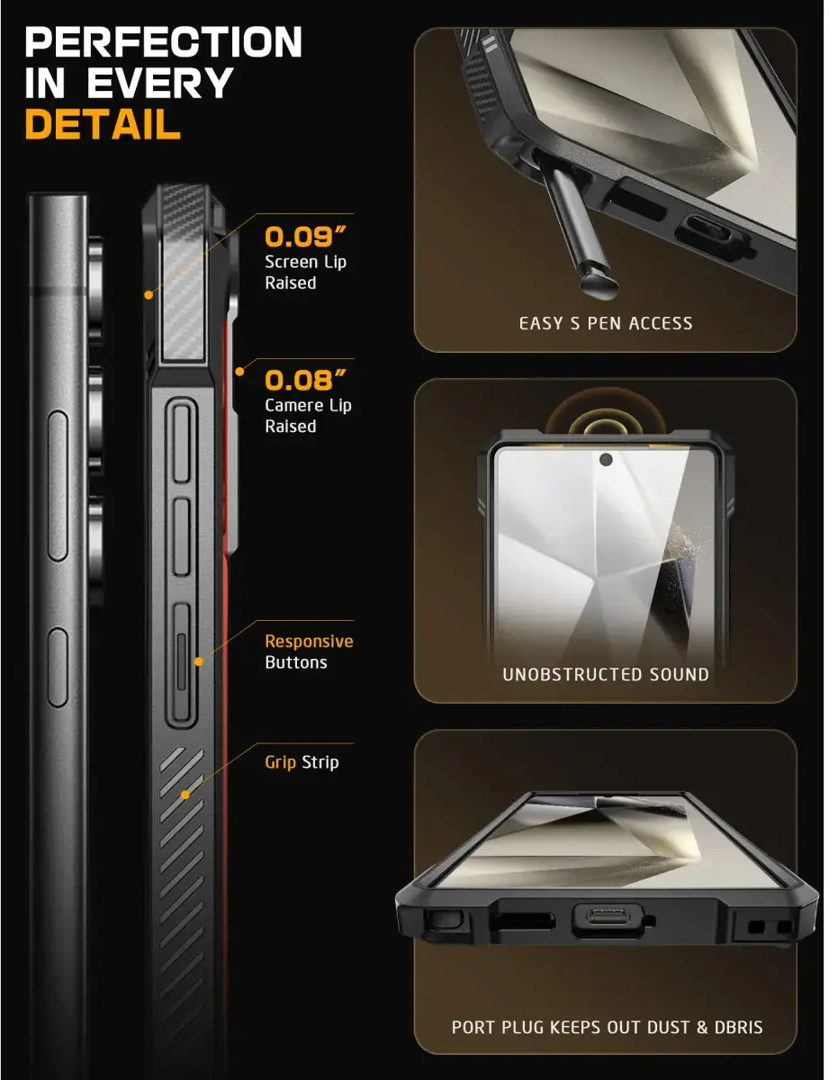 SUPCASE UB Grip Samsung Galaxy S25 Ultra Hoesje MagSafe / Qi2 Kickstand Rood afbeelding 10