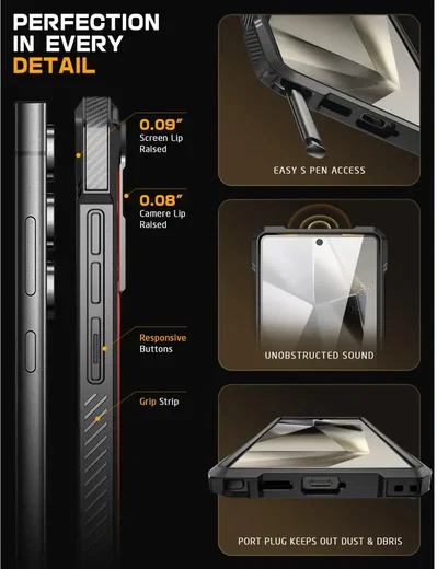 SUPCASE UB Grip Samsung Galaxy S25 Ultra Hoesje MagSafe / Qi2 Kickstand Rood afbeelding 10