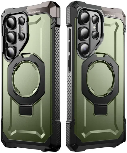 SUPCASE UB Grip Samsung Galaxy S25 Ultra Hoesje MagSafe / Qi2 Kickstand Groen afbeelding 12