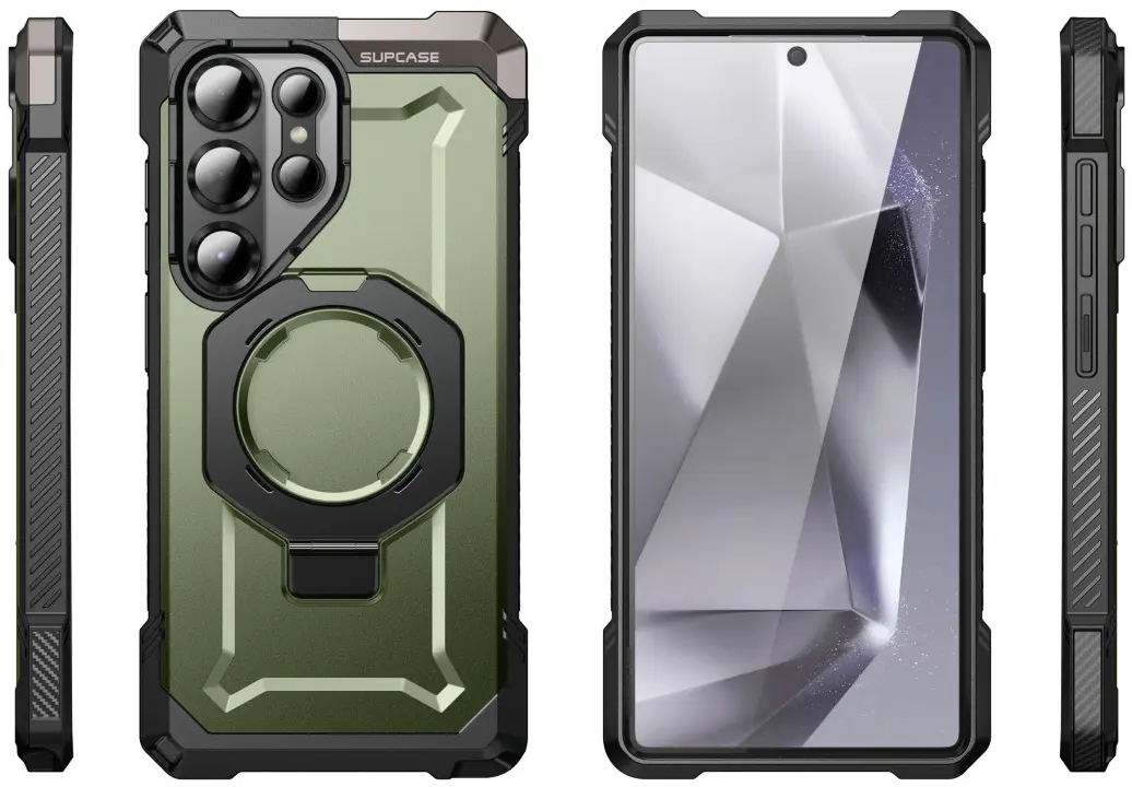 SUPCASE UB Grip Samsung Galaxy S25 Ultra Hoesje MagSafe / Qi2 Kickstand Groen afbeelding 13