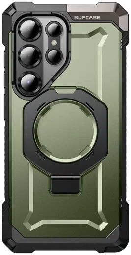 SUPCASE UB Grip Samsung Galaxy S25 Ultra Hoesje MagSafe / Qi2 Kickstand Groen afbeelding 2