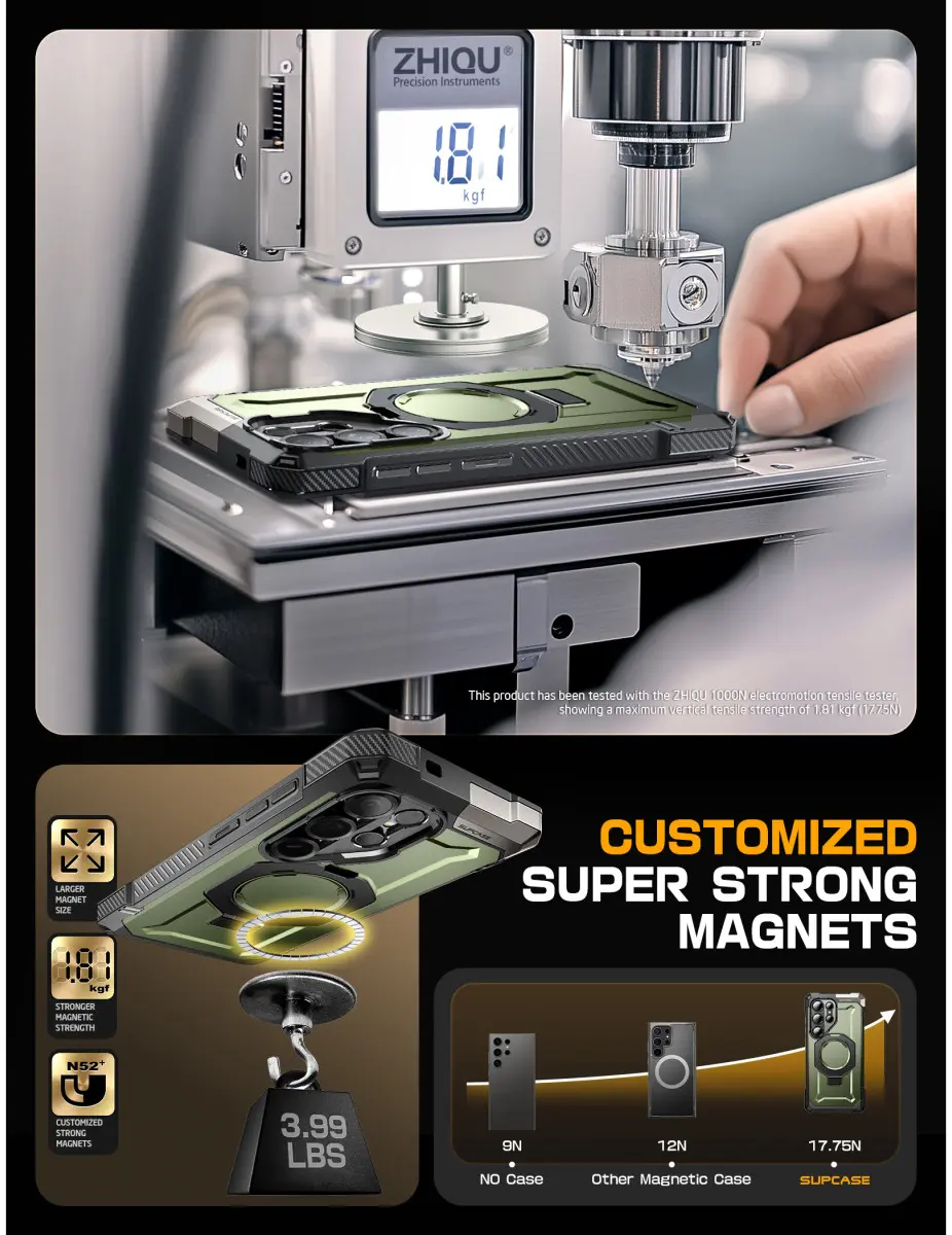 SUPCASE UB Grip Samsung Galaxy S25 Ultra Hoesje MagSafe / Qi2 Kickstand Groen afbeelding 6