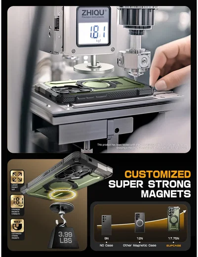 SUPCASE UB Grip Samsung Galaxy S25 Ultra Hoesje MagSafe / Qi2 Kickstand Groen afbeelding 6