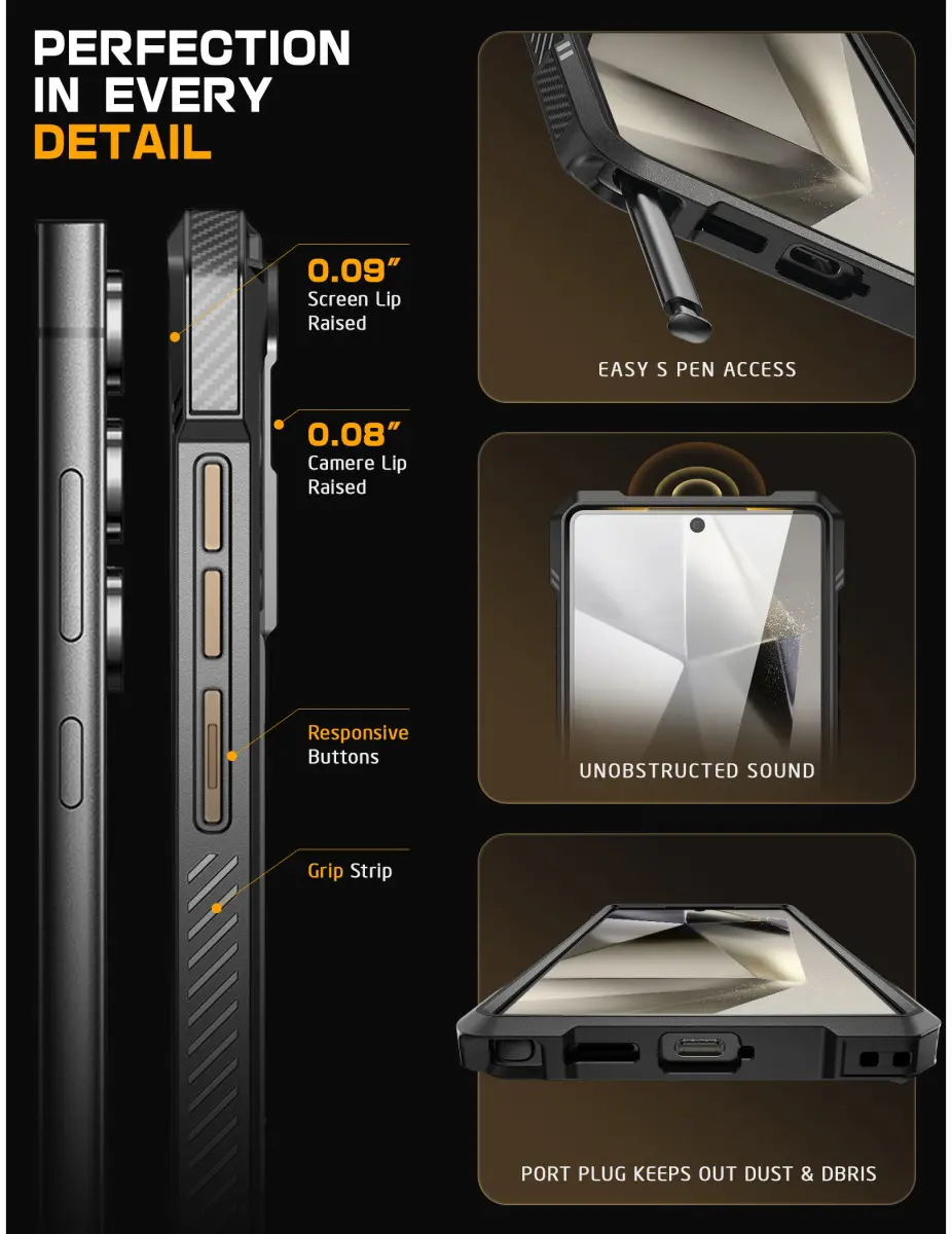 SUPCASE UB Grip Samsung Galaxy S25 Ultra Hoesje MagSafe / Qi2 Kickstand Goud afbeelding 10
