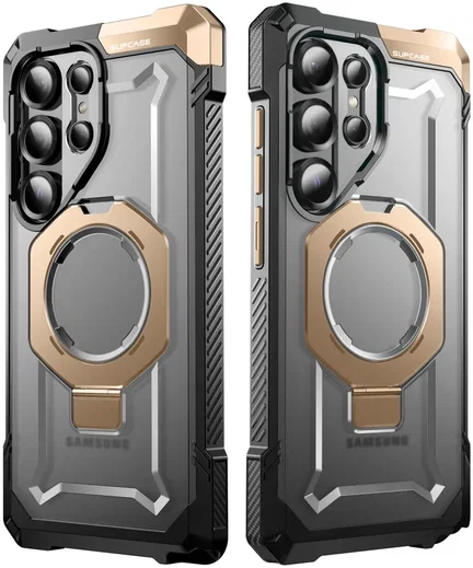 SUPCASE UB Grip Samsung Galaxy S25 Ultra Hoesje MagSafe / Qi2 Kickstand Goud afbeelding 12
