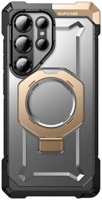 SUPCASE UB Grip Samsung Galaxy S25 Ultra Hoesje MagSafe / Qi2 Kickstand Goud afbeelding 2