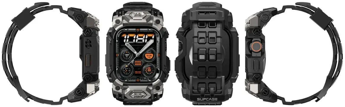 SUPCASE Unicorn Beetle Ore - Apple Watch Ultra (2) Hoesje en Bandje - Zwart afbeelding 9