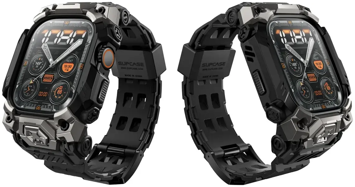 SUPCASE Unicorn Beetle Ore - Apple Watch Ultra (2) Hoesje en Bandje - Zwart afbeelding 10