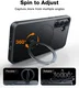 TORRAS Ostand Spin Magnetic Samsung Galaxy S25 Hoesje 360° Stand Zwart afbeelding 4