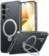 TORRAS Ostand Spin Magnetic Samsung Galaxy S25 Hoesje 360° Stand Transparant afbeelding 1