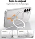 TORRAS Ostand Spin Magnetic Samsung Galaxy S25 Hoesje 360° Stand Transparant afbeelding 9