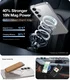 TORRAS Ostand Spin Magnetic Samsung Galaxy S25 Hoesje 360° Stand Transparant afbeelding 3