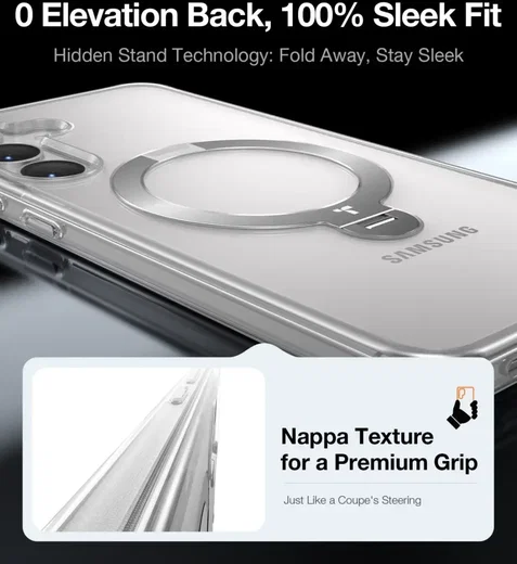 TORRAS Ostand Spin Magnetic Samsung Galaxy S25 Plus Hoesje 360° Stand Clear afbeelding 5