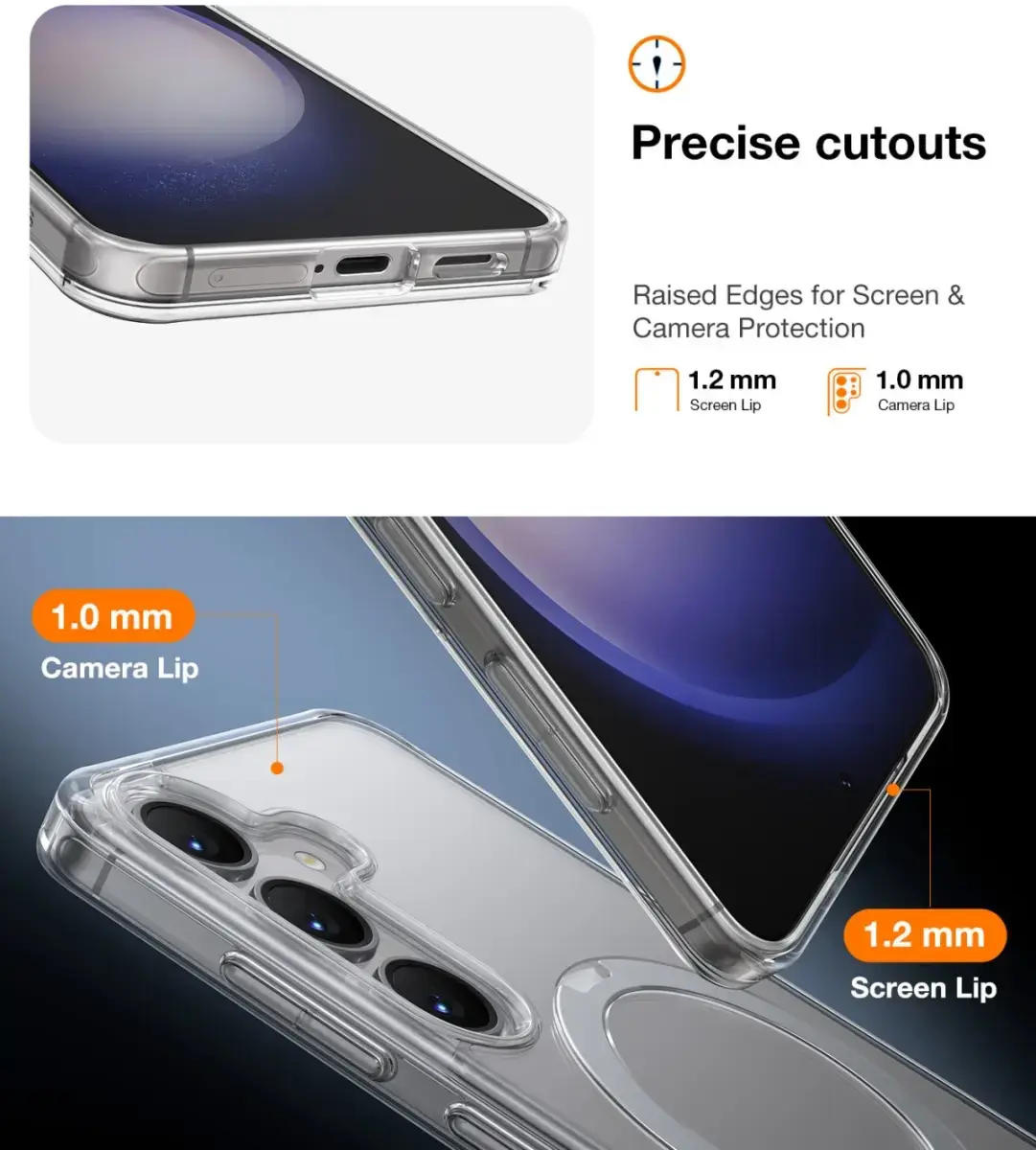 TORRAS Ostand Spin Magnetic Samsung Galaxy S25 Plus Hoesje 360° Stand Clear afbeelding 7