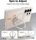 TORRAS Ostand Spin Magnetic Samsung Galaxy S25 Ultra Hoesje 360° Stand Clear afbeelding 10