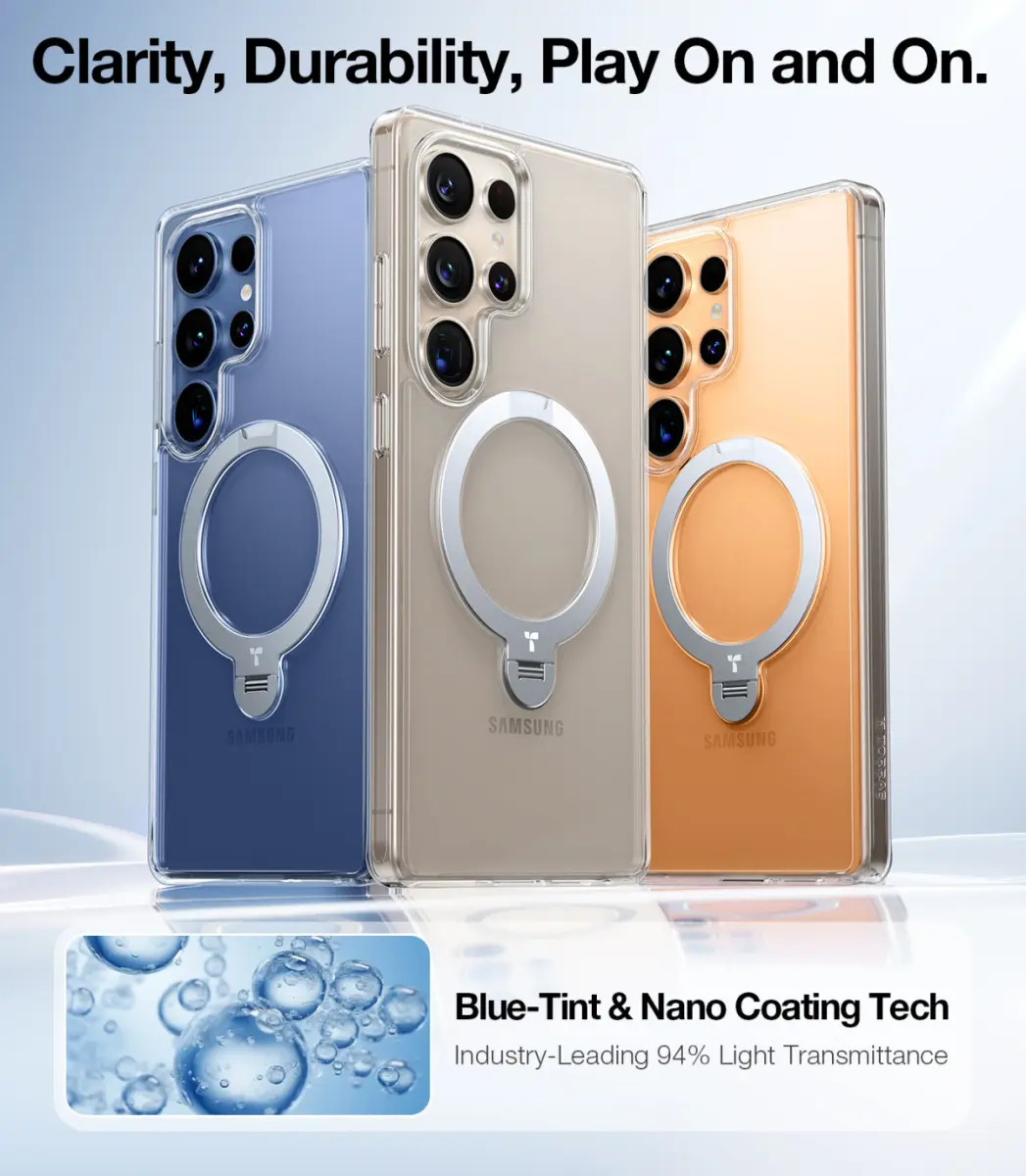 TORRAS Ostand Spin Magnetic Samsung Galaxy S25 Ultra Hoesje 360° Stand Clear afbeelding 11