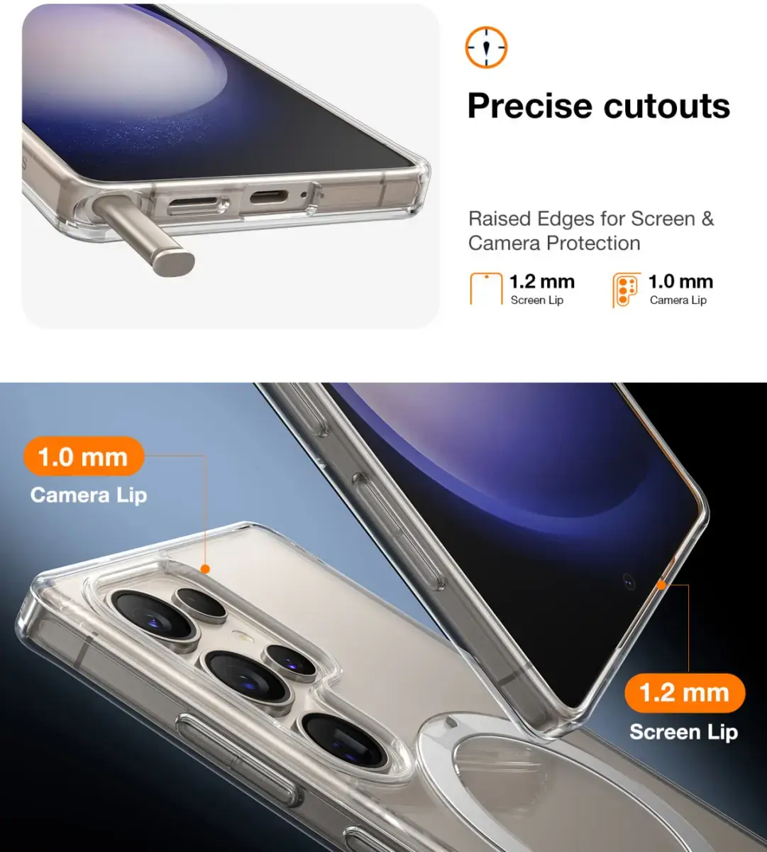 TORRAS Ostand Spin Magnetic Samsung Galaxy S25 Ultra Hoesje 360° Stand Clear afbeelding 8