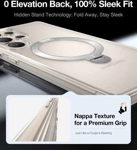 TORRAS Ostand Spin Magnetic Samsung Galaxy S25 Ultra Hoesje 360° Stand Clear afbeelding 9