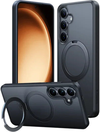 TORRAS Ostand Pro Magnetic Samsung Galaxy S25 Plus Hoesje 360° Stand Zwart afbeelding 1