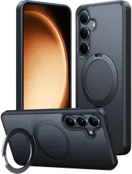 TORRAS Ostand Pro Magnetic Samsung Galaxy S25 Plus Hoesje 360° Stand Zwart afbeelding