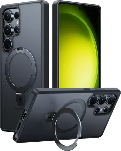 TORRAS Ostand Pro Magnetic Samsung S25 Ultra Hoesje met Stand Zwart afbeelding 1