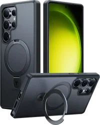 TORRAS Ostand Pro Magnetic Samsung S25 Ultra Hoesje met Stand Zwart afbeelding
