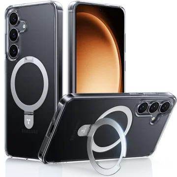 TORRAS Ostand Pro Magnetic Samsung Galaxy S25 Plus Hoesje 360° Stand Transparant
