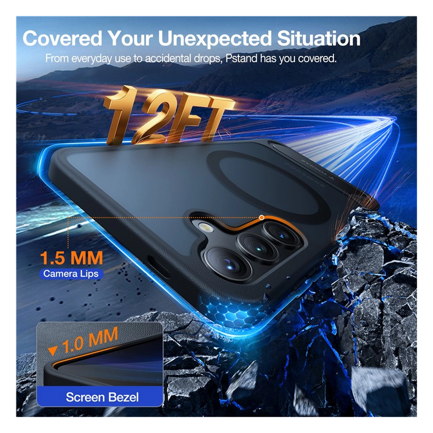 TORRAS Pstand Spin Magnetic Samsung Galaxy S25 Plus Hoesje 360° Kickstand Zwart afbeelding 10