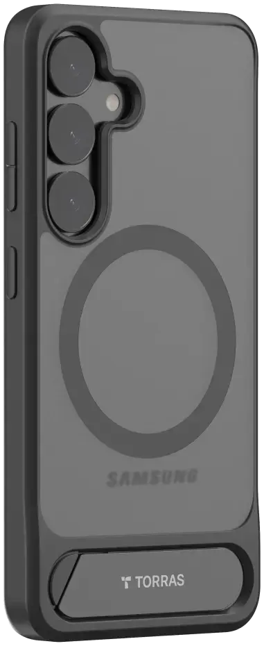 TORRAS Pstand Spin Magnetic Samsung Galaxy S25 Plus Hoesje 360° Kickstand Zwart afbeelding 2