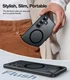 TORRAS Pstand Spin Magnetic Samsung Galaxy S25 Plus Hoesje 360° Kickstand Zwart afbeelding 5
