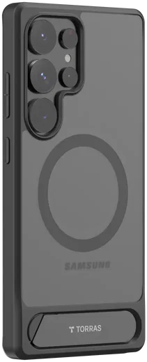 TORRAS Pstand Spin Magnetic Samsung Galaxy S25 Ultra Hoesje 360° Kickstand Zwart afbeelding 2