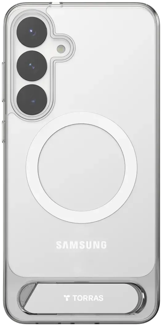 TORRAS Pstand Spin Magnetic Samsung Galaxy S25 Plus Hoesje 360° Kickstand Clear afbeelding 2