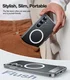 TORRAS Pstand Spin Magnetic Samsung Galaxy S25 Plus Hoesje 360° Kickstand Clear afbeelding 6