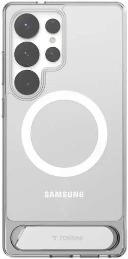 TORRAS Pstand Spin Magnetic Samsung Galaxy S25 Ultra Hoesje 360° Kickstand Clear afbeelding 2