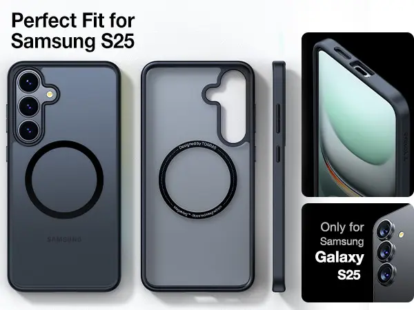 TORRAS Guardian Magnetic Samsung Galaxy S25 Hoesje Back Cover Zwart afbeelding 14