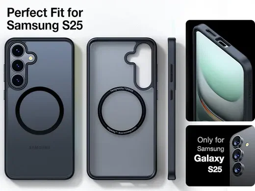 TORRAS Guardian Magnetic Samsung Galaxy S25 Hoesje Back Cover Zwart afbeelding 14