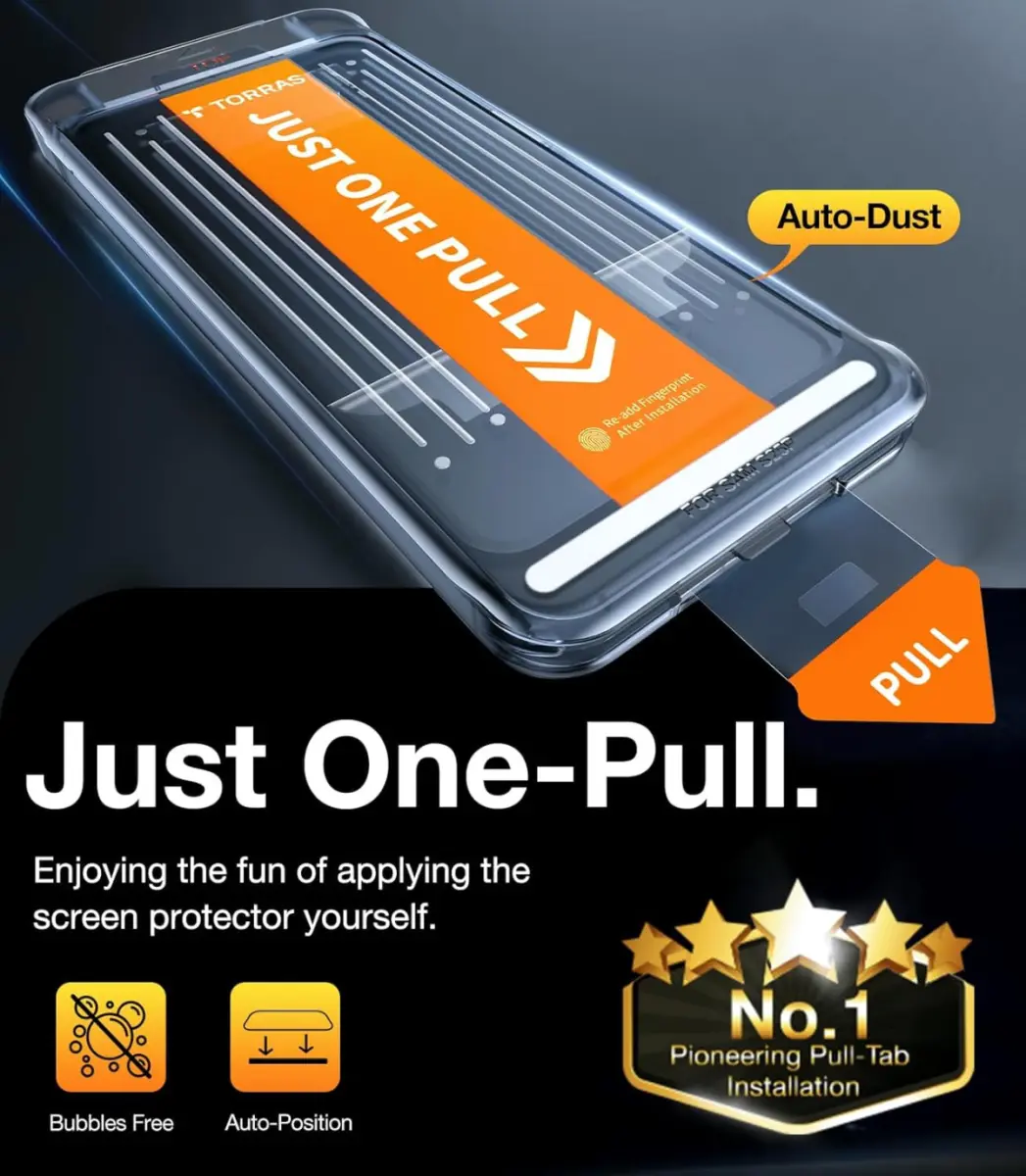 TORRAS Install Master Samsung Galaxy S25 Screen Protector Installatietray afbeelding 5