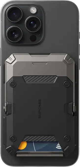 SUPCASE MagFlip MagSafe Pasjeshouder / Kaarthouder en Standaard Zwart afbeelding 2