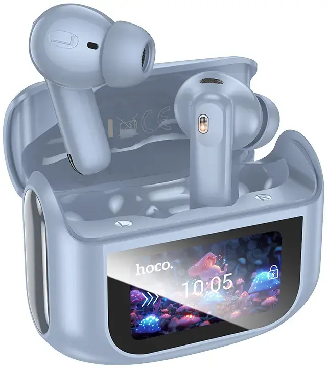 Hoco EQ21 ANC Noise Cancelling Draadloze Oordopjes Met Touchscreen Blauw afbeelding 1