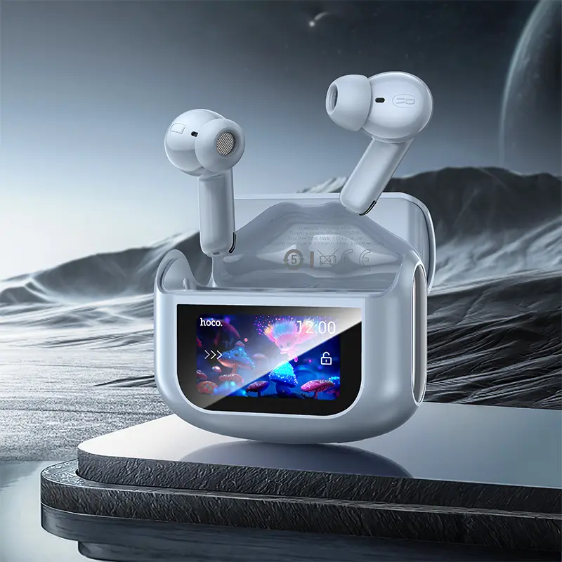 Hoco EQ21 ANC Noise Cancelling Draadloze Oordopjes Met Touchscreen Blauw afbeelding 2