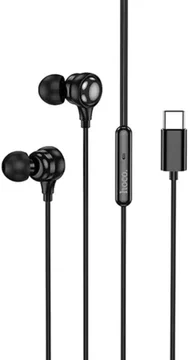 HOCO Bedrade Oordopjes met Microfoon USB-C Zwart