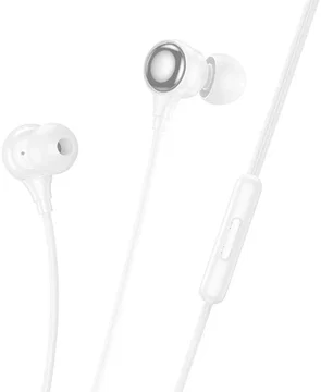 HOCO Bedrade Oordopjes met Microfoon USB-C Wit
