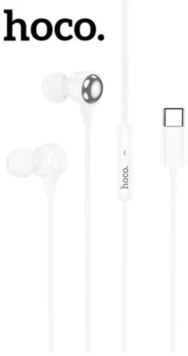 HOCO Bedrade Oordopjes met Microfoon USB-C Wit afbeelding 2
