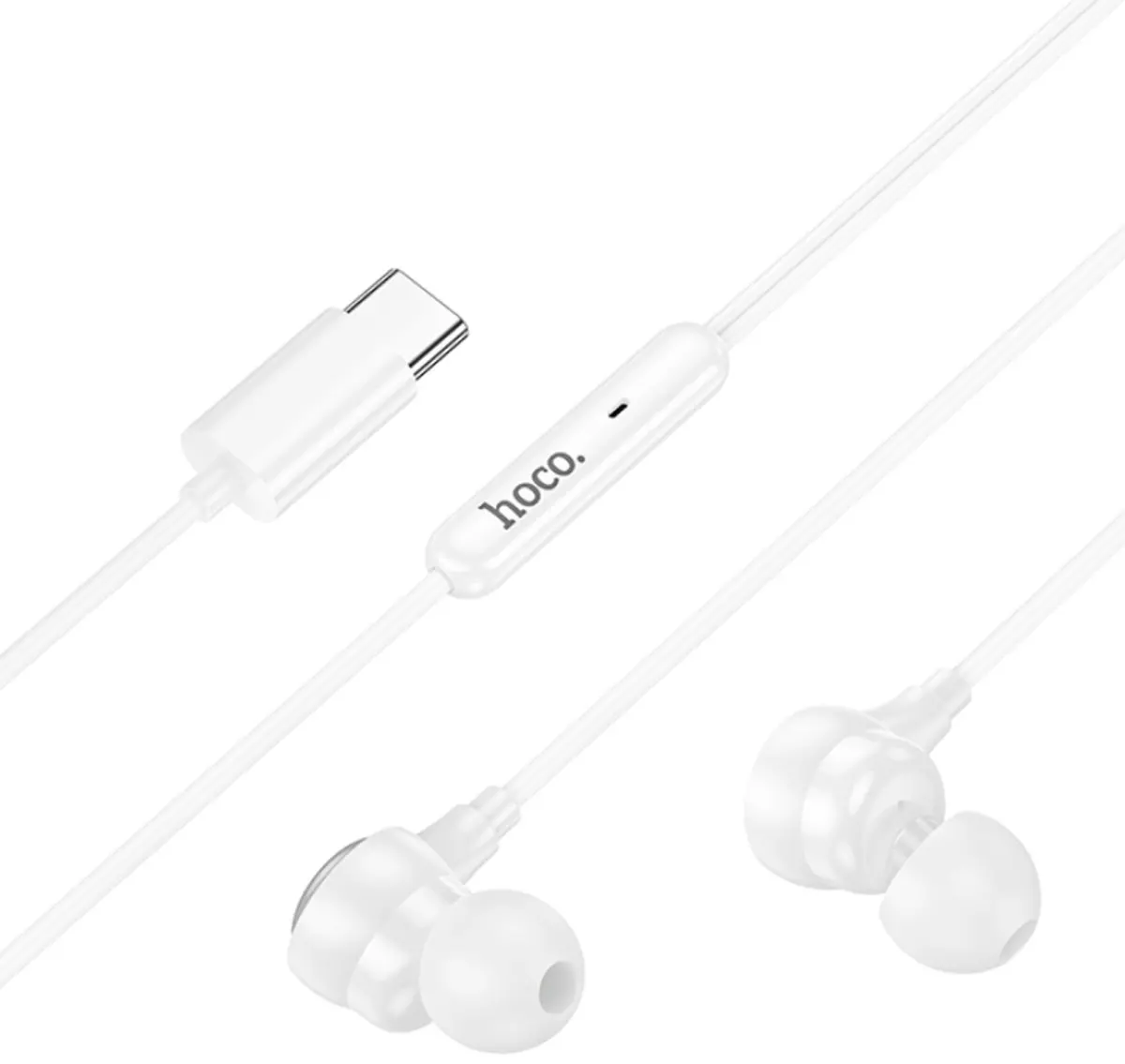 HOCO Bedrade Oordopjes met Microfoon USB-C Wit afbeelding 3