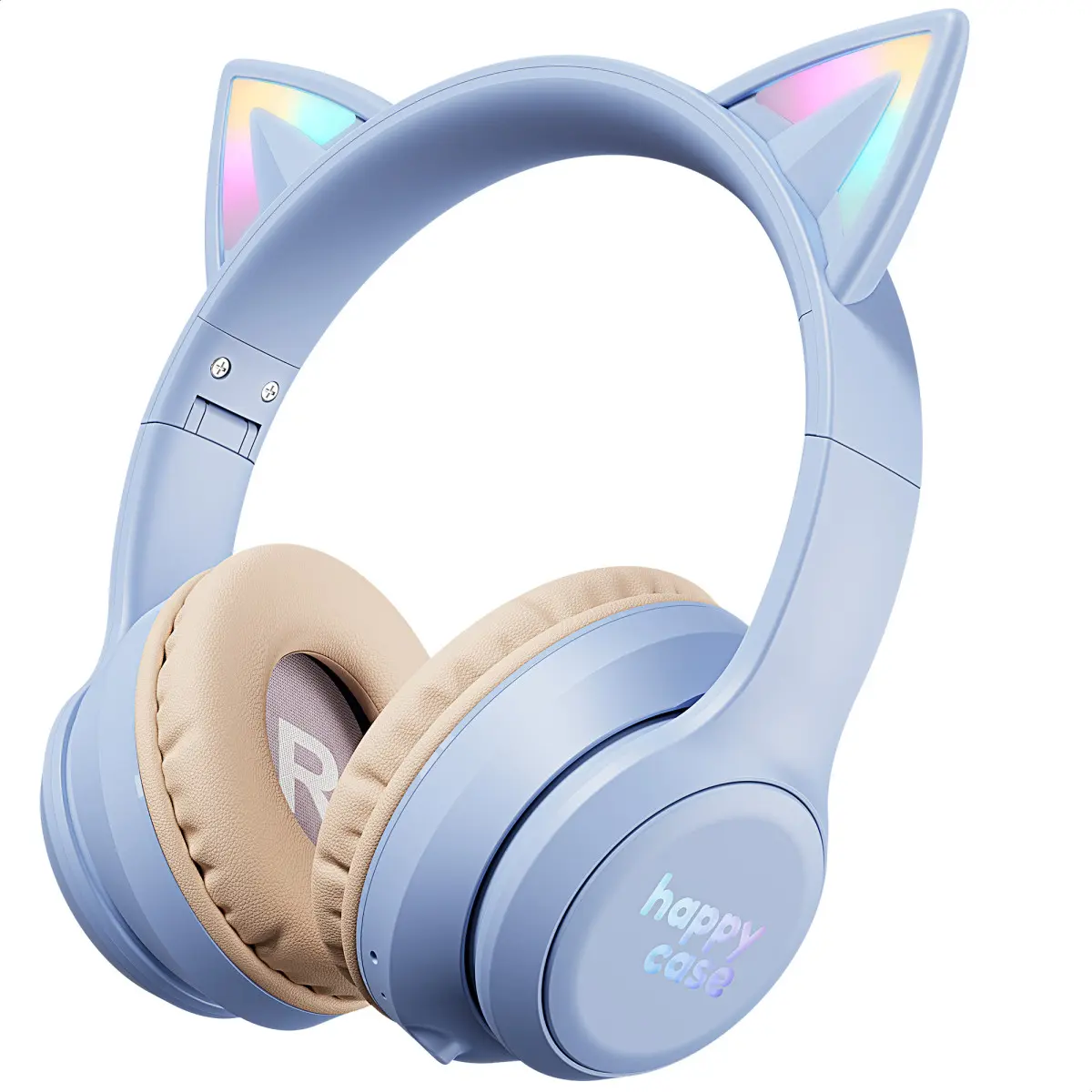 HappyCase Popz Draadloze Kinderkoptelefoon Met Kattenoortjes Paars afbeelding 14