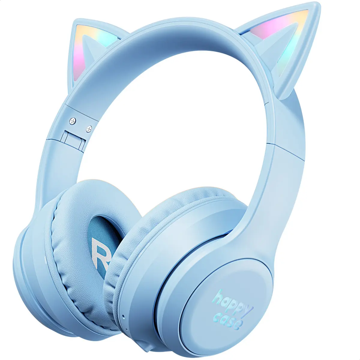 HappyCase Popz Draadloze Kinderkoptelefoon Met Kattenoortjes Blauw afbeelding 14