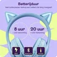 HappyCase Popz Draadloze Kinderkoptelefoon Met Kattenoortjes Blauw afbeelding 6