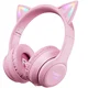 HappyCase Popz Draadloze Kinderkoptelefoon Met Kattenoortjes Roze afbeelding 14