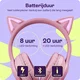 HappyCase Popz Draadloze Kinderkoptelefoon Met Kattenoortjes Roze afbeelding 6
