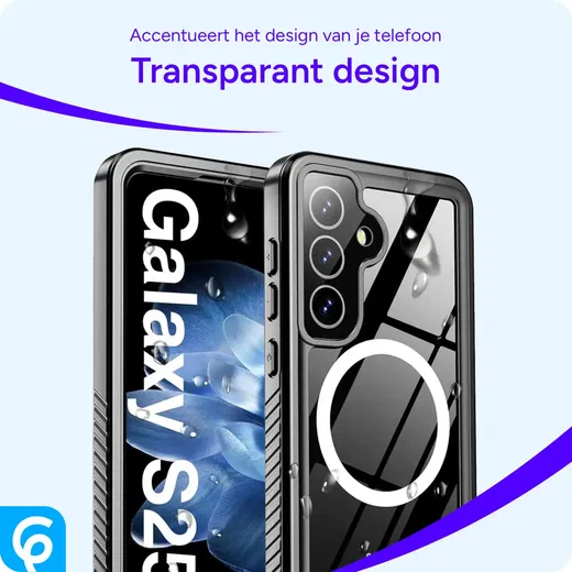 SBG Outdoor Case Samsung Galaxy S25 Waterdicht met MagSafe / Qi2 Zwart afbeelding 2
